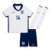 Maillot de foot Angleterre Ezri Konsa #14 Domicile vêtements enfant Europe 2024 Manches Courtes (+ pantalon court)